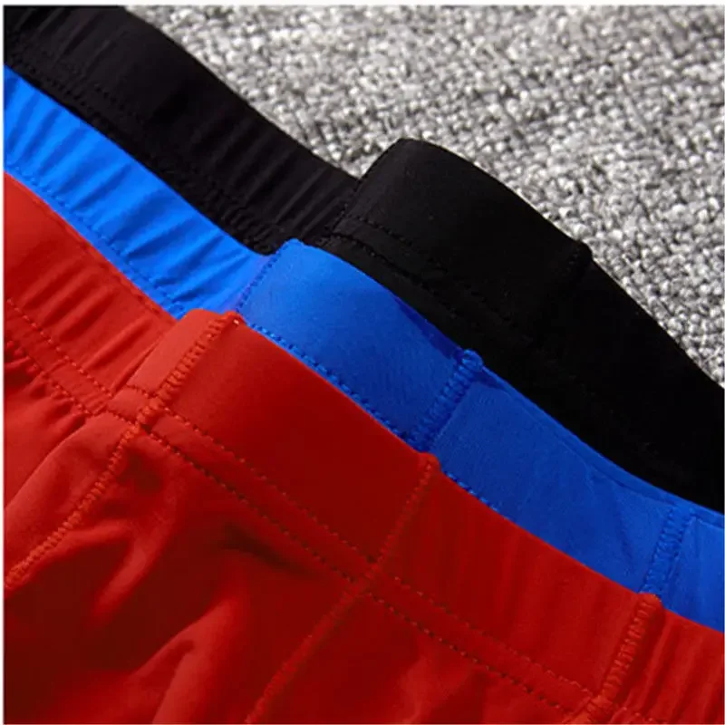 Ice Silk Separation Boxers Men Youth Fashion Low Waist Shap Soft Boxer Shorts Mens Seamless Underwear Sex Underpants Boxershorts