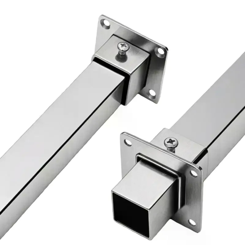 Stainless Steel Elbow Joint Rail Clamps; Use With Square Tubes Outer Dia 25/30/35mm; Half sets Flange Base Connector
