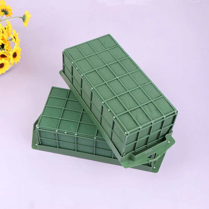 1Pc Oasis Wet Foam Blocks Floral Florist Green Foam Brick Fresh Flowers Foam Mud for DIY Florist Flower Arrangements Mud Block