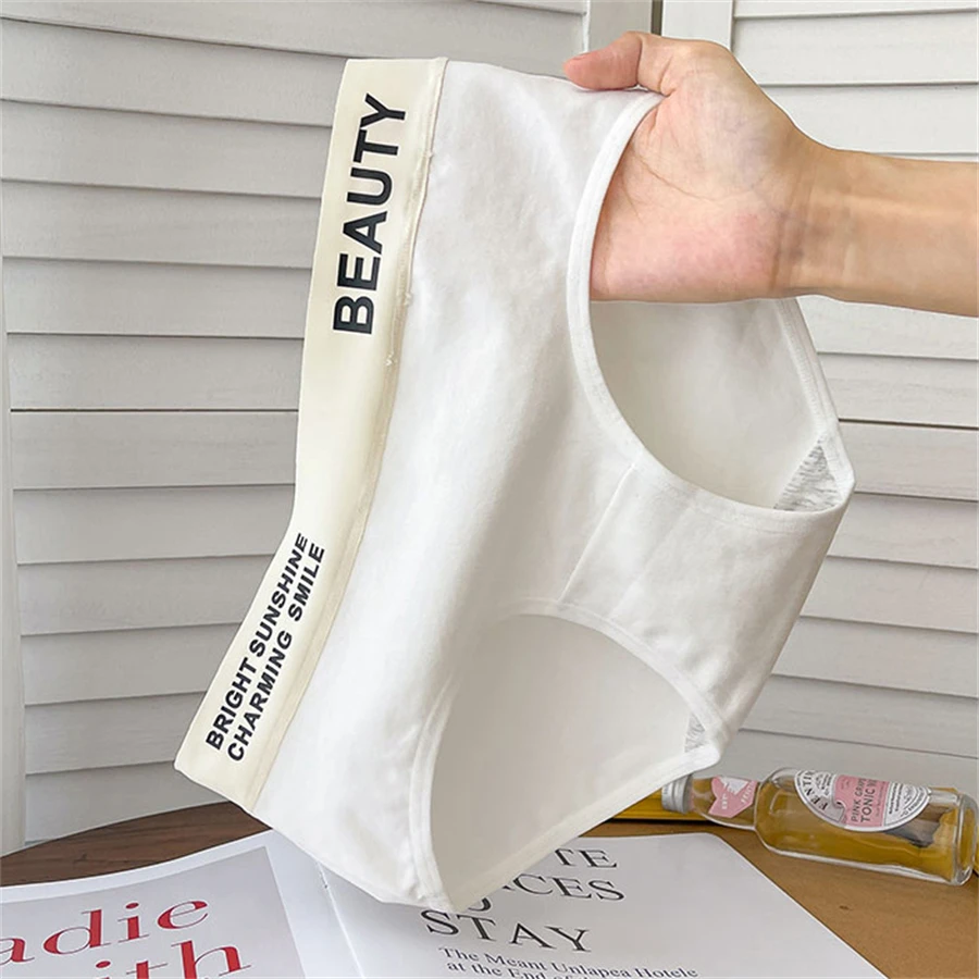 3PCS/Set Fashion Alphabet Sports Panties Women Sexy Seamless Underwear Female Elasticity Breathable Cotton Briefs Women Lingerie