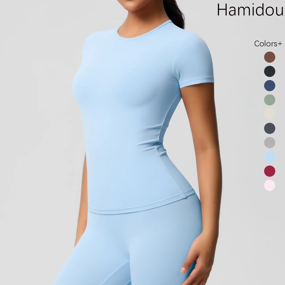 

Дышащий высокоэластичный спортивный топ для тренировок, одежда для фитнеса, женская повседневная футболка для улицы