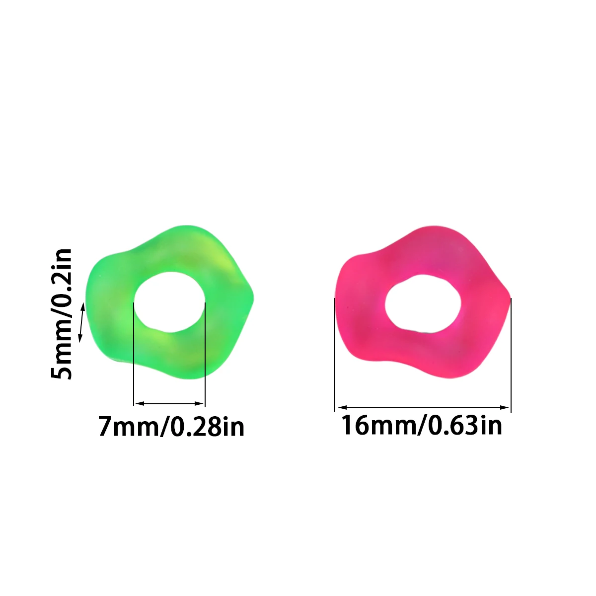 15mm Acrylic Jelly Stackable Hexagonal Assorted Colors Handmade DIY Jewelry Beads Pendants Bracelets Necklaces Accessories