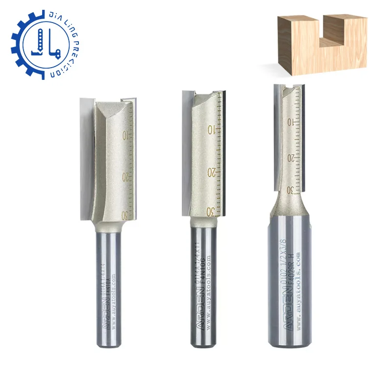 Arden CNC Two Flute Straight Bits Carbide End Mill Double Flutes Straight Router Bit