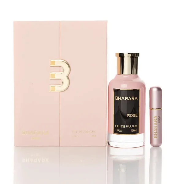 

Bharara Rose Eau De Parfum Spray 3.4 Fl Oz (100 Ml) – Long Lasting Floral Perfume for Women – Elegant Jasmine & Peony Scent – Luxury Daily Wear Fragrance