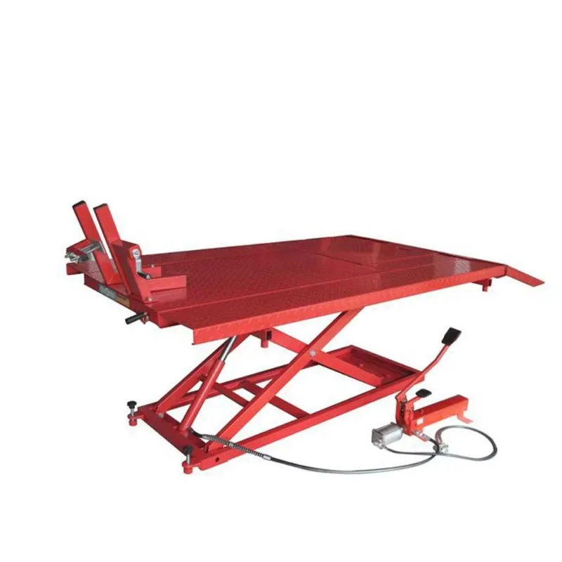 48インチ幅 サイドエクステンション 1000ポンド エア式 ATV/オートバイリフトジャッキ ホイストスタンド 450kg容量 車両整備機器