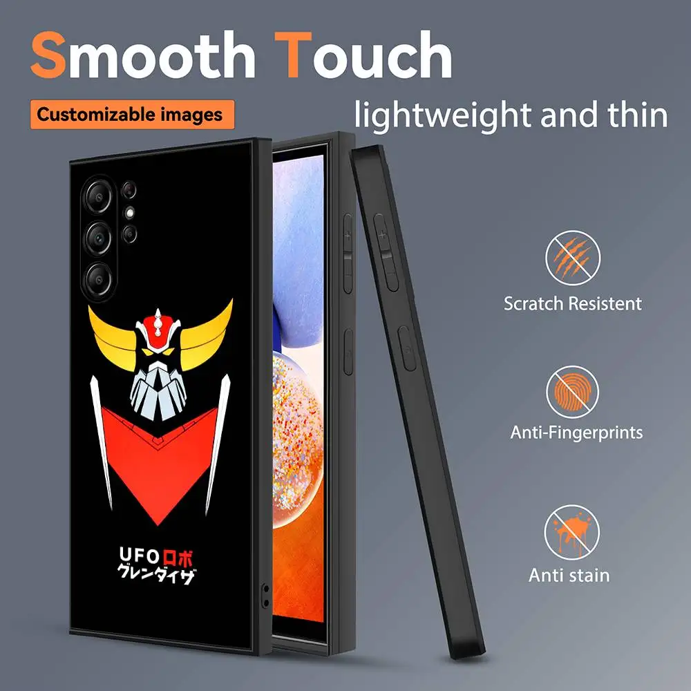 애니메이션 U-UFO R-로봇 그렌다이저 폰 케이스 삼성 갤럭시 S25 S24 S22 S23 울트라 S21 S20 플러스 5G 보호 실리콘 케이스