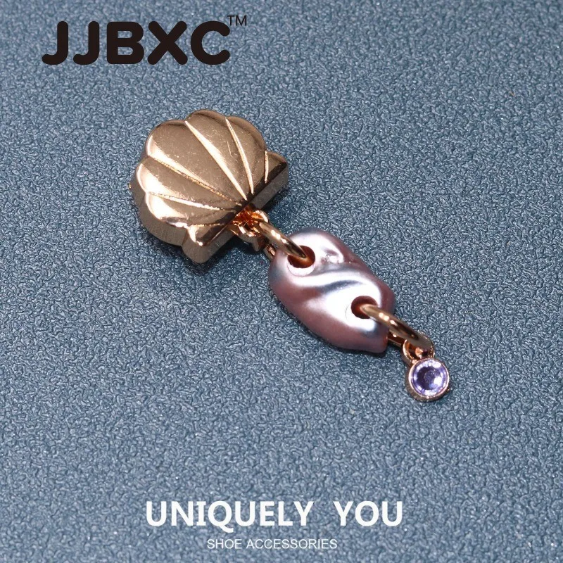JJBXC CHARM Metal Shoe Buckle cross Shoe Jewelry Alloy Shell Pendant DIY Fashion Shoe Accessories