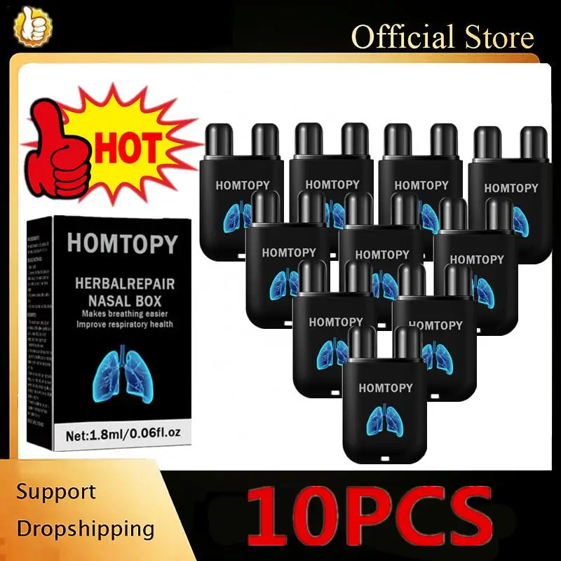 10X Nasal Cooling Oil Nasal Herbal Box Natural Safe Essential Oils Refresh Mind Make Breathi Easier Improving Respiratory Health