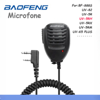 Baofeng BF-888S UV-5R Walkie Talkie Bidirectional Handheld Microphone Speaker Shoulder Microphone K-head with Indicator Light