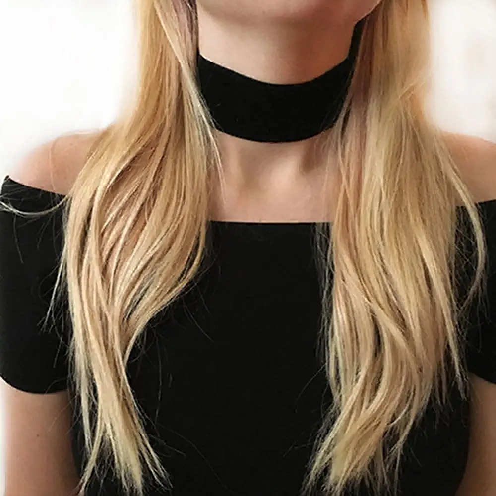 Black Velvet Choker Korean Fashion Womens Punk Gothic Soft Velvet Choker Necklace Girl Neck Jewelry Retro Hip-hop Necklace