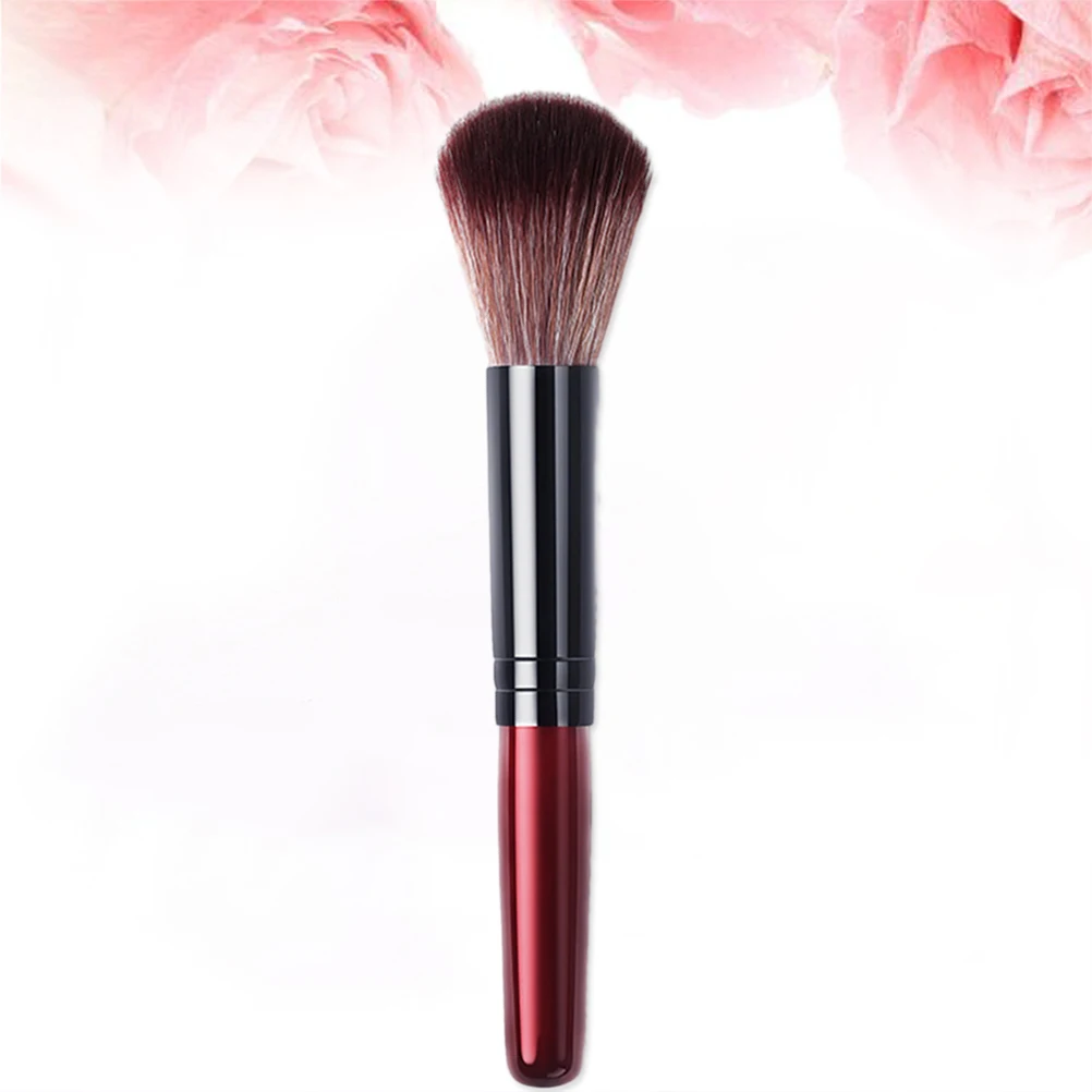 Cepillo para polvo de uñas, cerdas de lana ergonómicas para decoración de uñas, limpieza acrílica, colorete Facial, aplicación de maquillaje, brocha para polvo, maquillaje