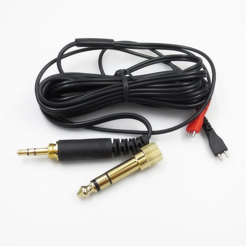 Extension Headset Audio Cable Black Earphone Plastic Professional Replacement Spare Part High Frequencies 2 Meter