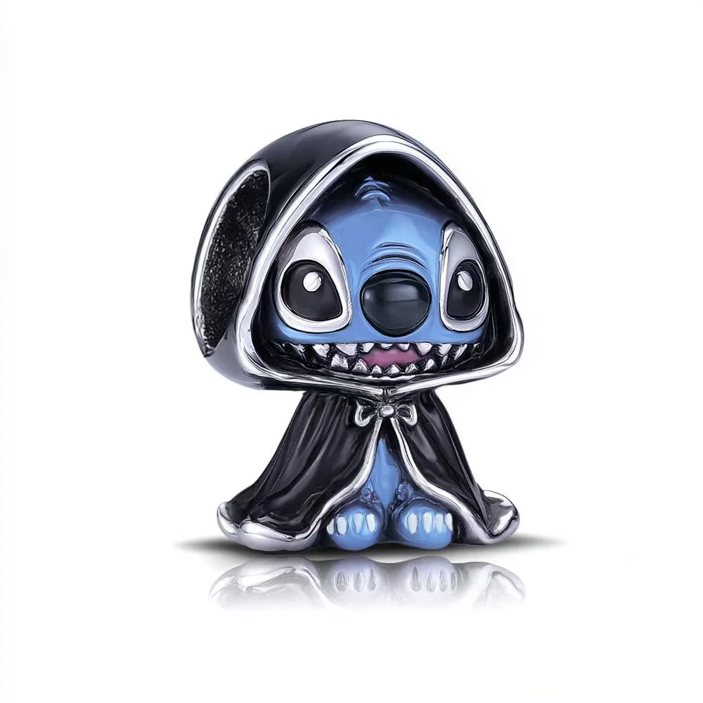 Potdemiel Disney 925 Silber Stitch Charms Anhänger Perlen Passend für 3mm Original Halskette Armband DIY Damen Geburtstagsfeier Edles Geschenk
