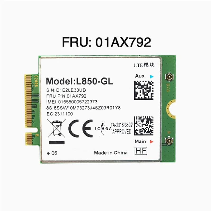 AED7-L850-GL 01AX792 M.2 Kaart 4G LTE Draadloze Module Voor Lenovo Thinkpad X1 Carbon T480S T580 P52 X280 X390 X395 P53 T490