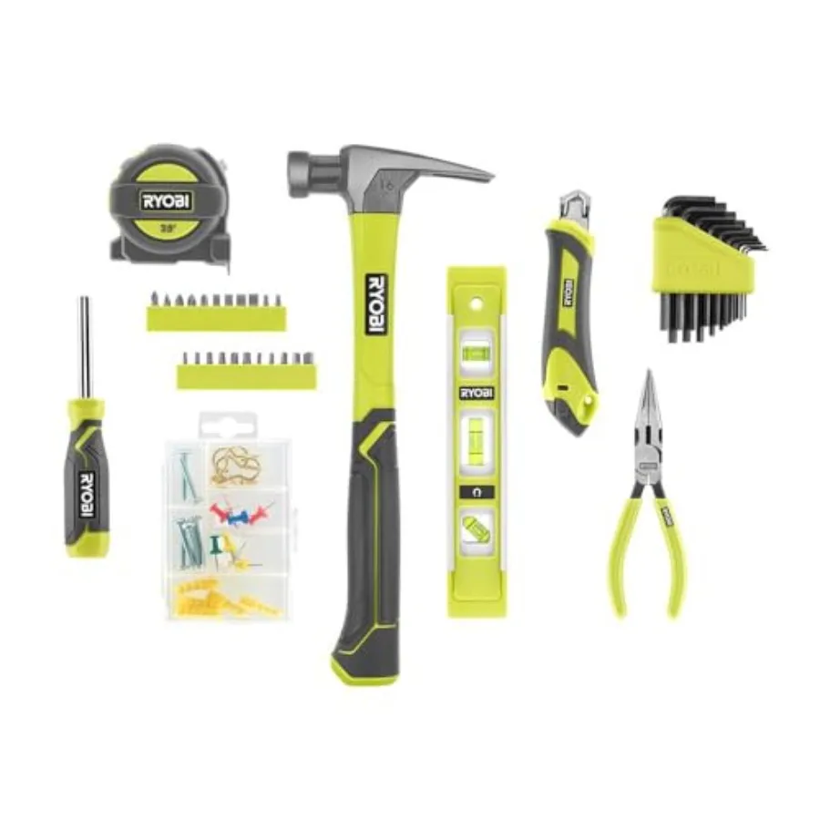 

RYOBI 75 Pc. Homeowners Hand Tool Kit with Bag