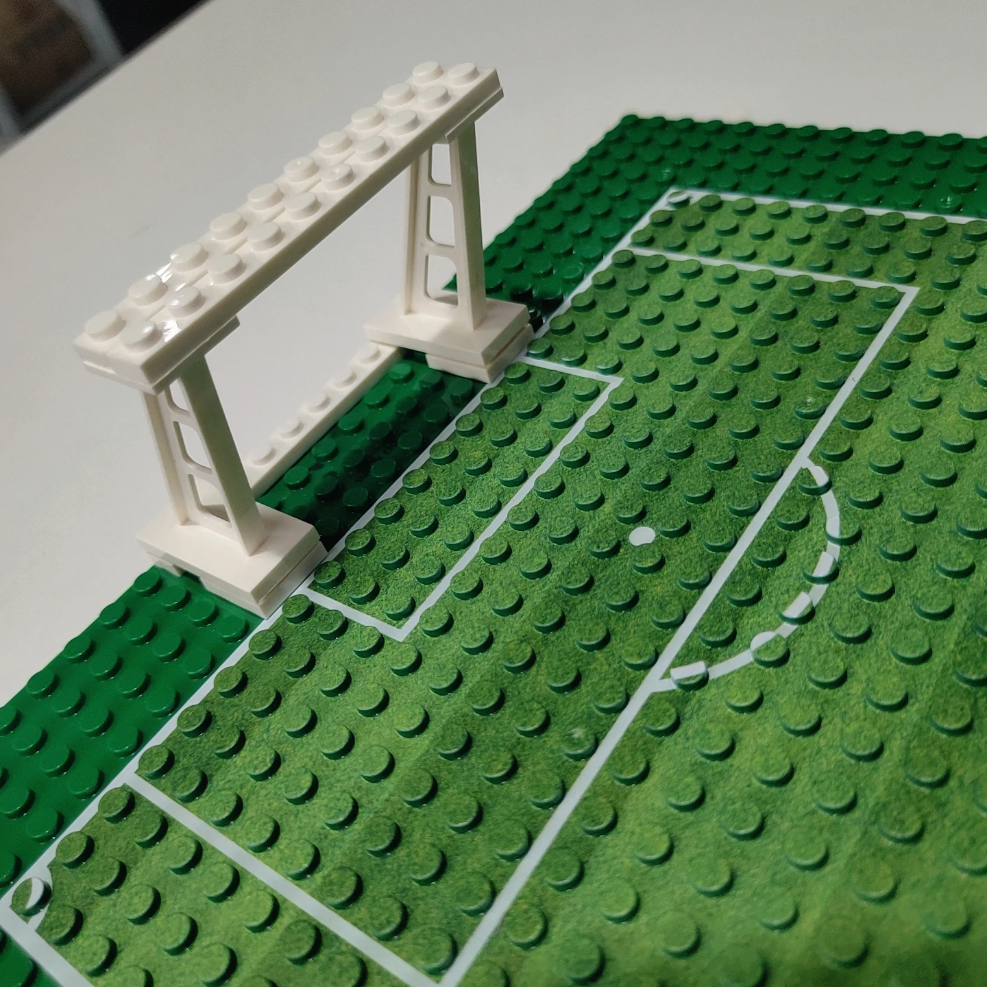 Goal for Baseplate Football Court Soccer Field with Action Figure Educational Block DIY Building Block Brick Brickset