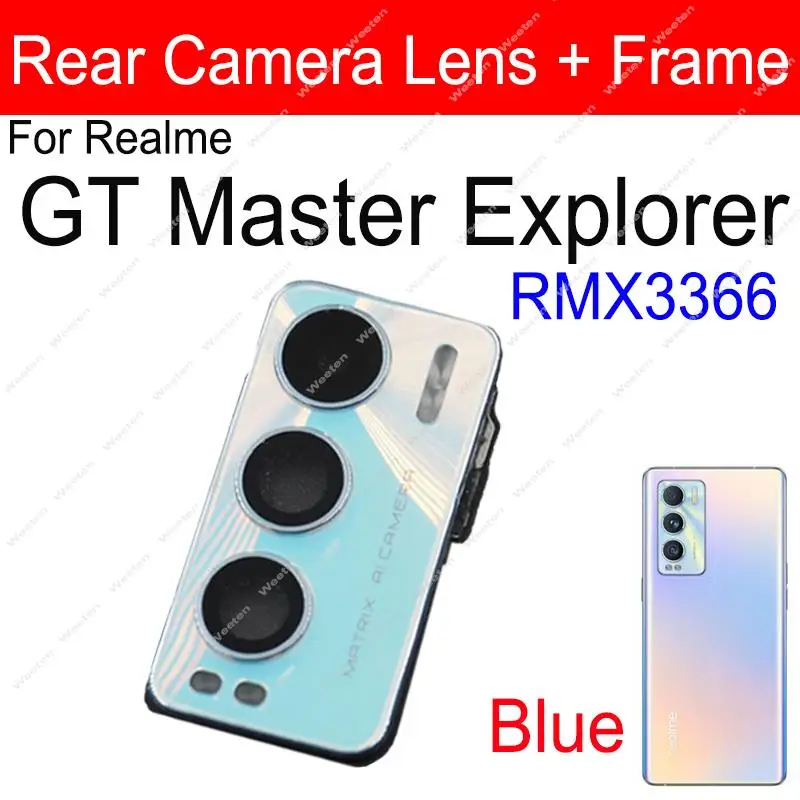 Rear Camera Glass Lens Cover For Realme GT Neo 2 2T GT Master Explorer 5G Back Camera Lens and Frame Holder Parts