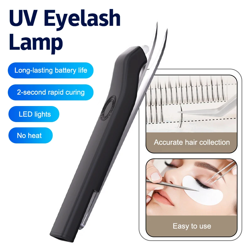 Cordless Mini Gel Curing Light - Portable 2-in-1 Nail & Eyelash Lamp with Press Switch, Fast Setting