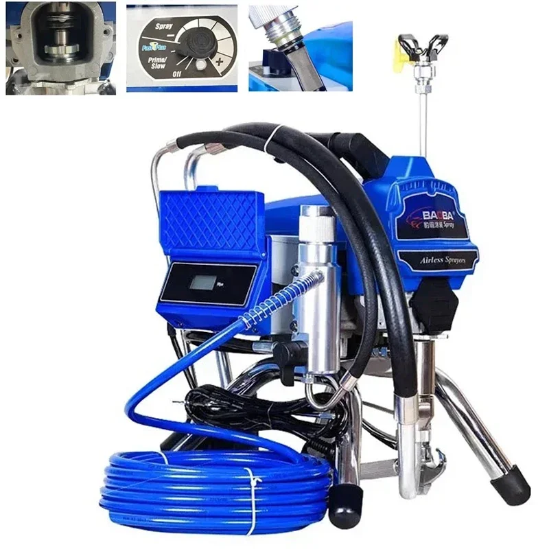 

Brushless High Pressure Airless Spraying Machine/2500W/220V/Home Decoration Wall Coating Paint Spraying Machine 2.5L/min 495