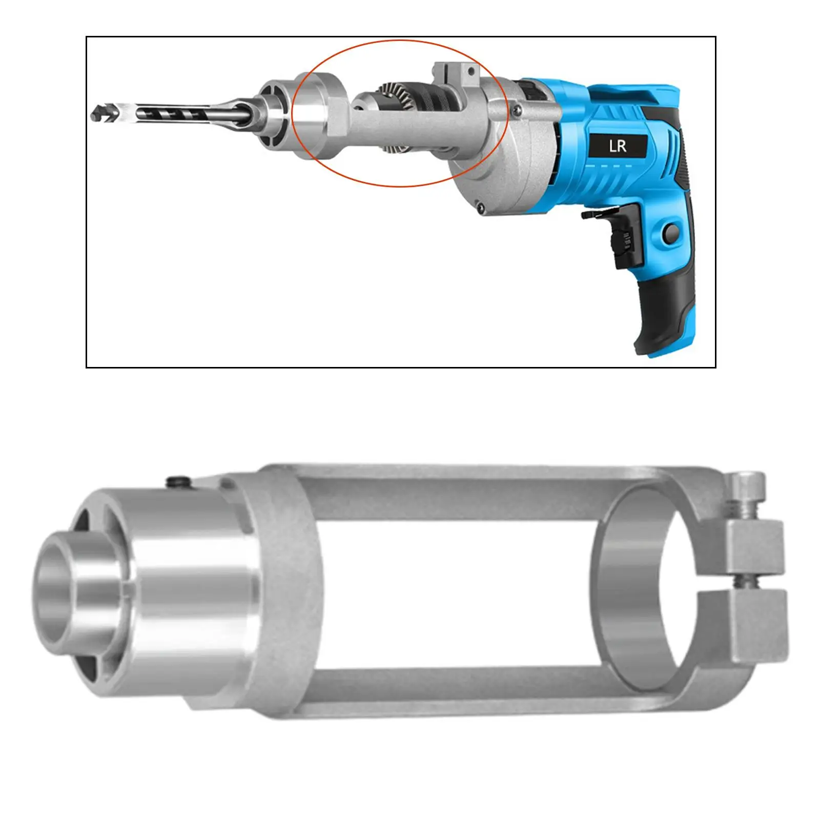 Square Hole Drill Bit Adapter Attachment for Woodworking Simple Installation