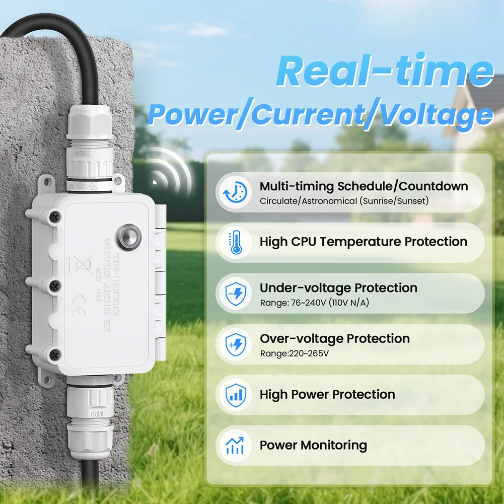 For Wifi Enabled For Outdoor Junction Box with IP67 Rating and Real-Time Electrical Performance Monitoring Features