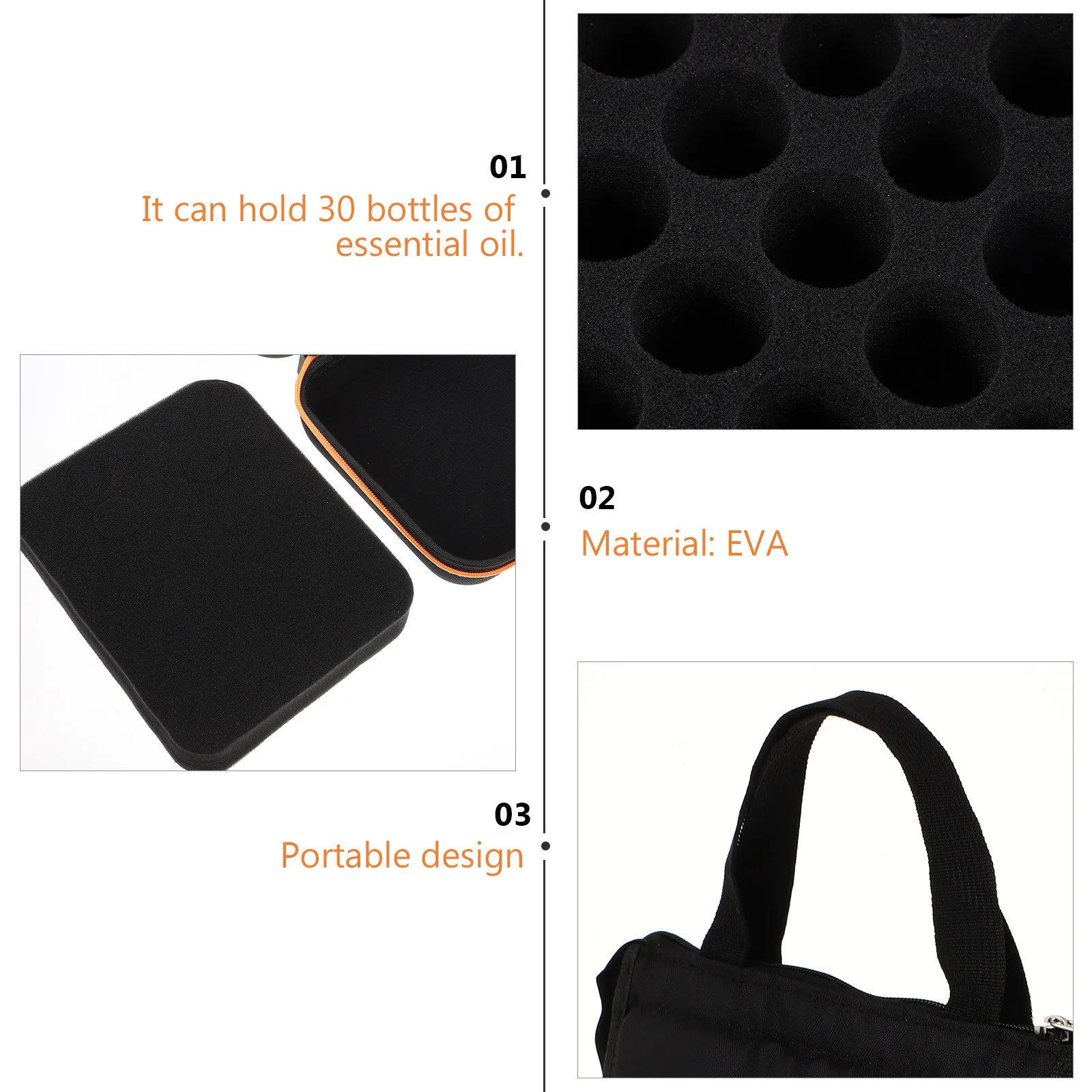 Essential Oil Storage Bag Large Capacity Portable Travel Organizer For 5Ml 10Ml 15Ml Bottles Brush Holder Case