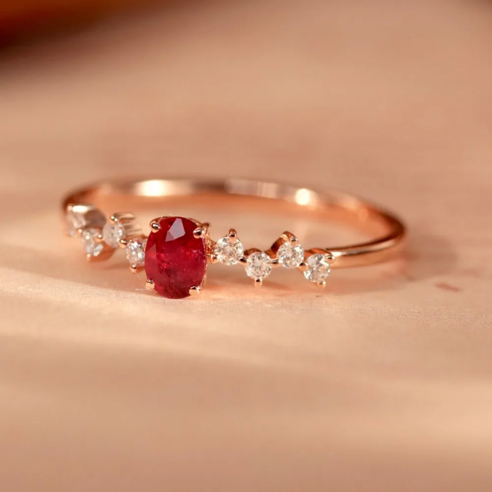 Monkton 925 فضة خاتم للنساء الأحمر الزركون الذهب/الشظية الرجعية الفاخرة خواتم الخطبة مجوهرات اكسسوارات هدايا #3