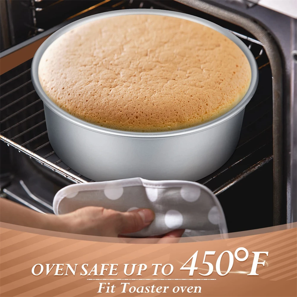 4/6/8/10/12inch Fixed Base Round Cake Pan Aluminum DIY Cakes Pastry Mould Cheesecake Mould Nonstick Cake Tin Kitchen Tools