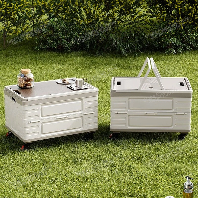 Outdoor Travel Picnic Box - Large Capacity, Folding Storage, PP Material, Suitable for Home and Bedside Table