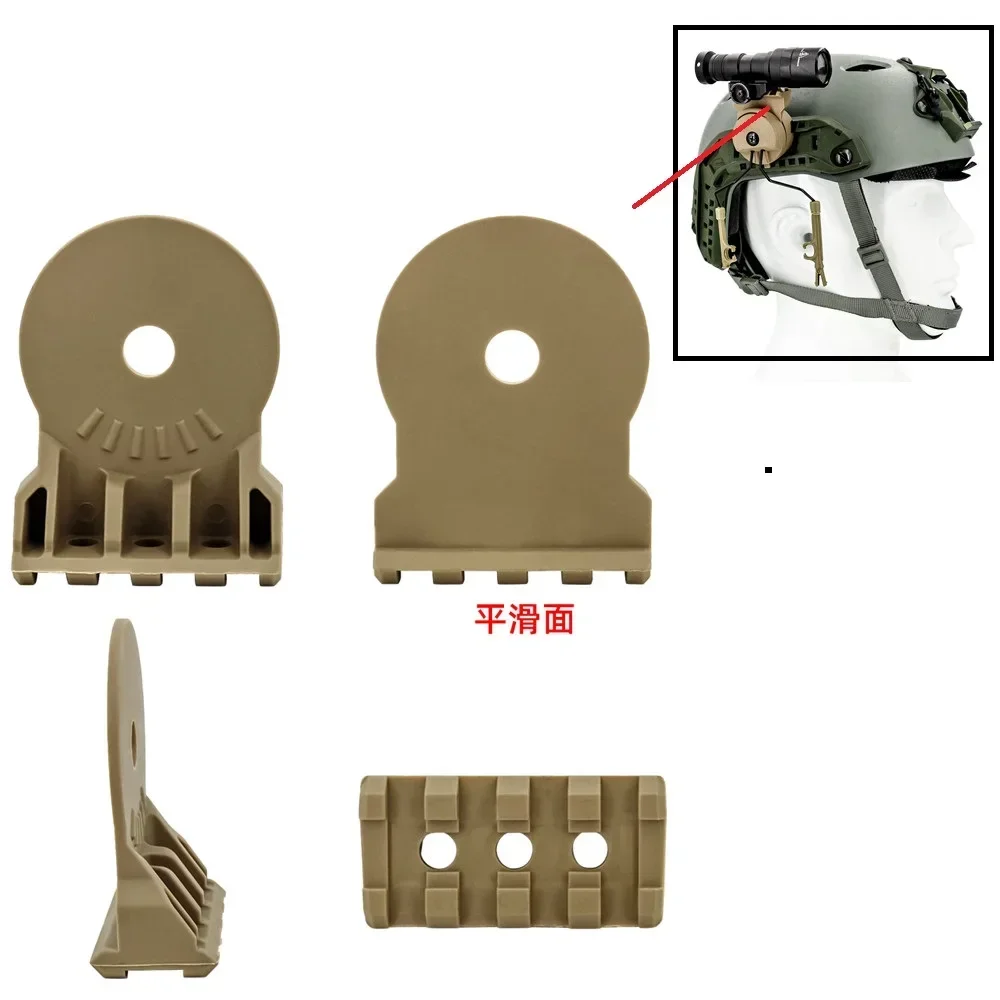 2 pcs Tactical headset Helmet COMTA II III Bracket ARC Rail Adapter Helmet ARC Bracket Kit Platform for Mounting Tactical Light