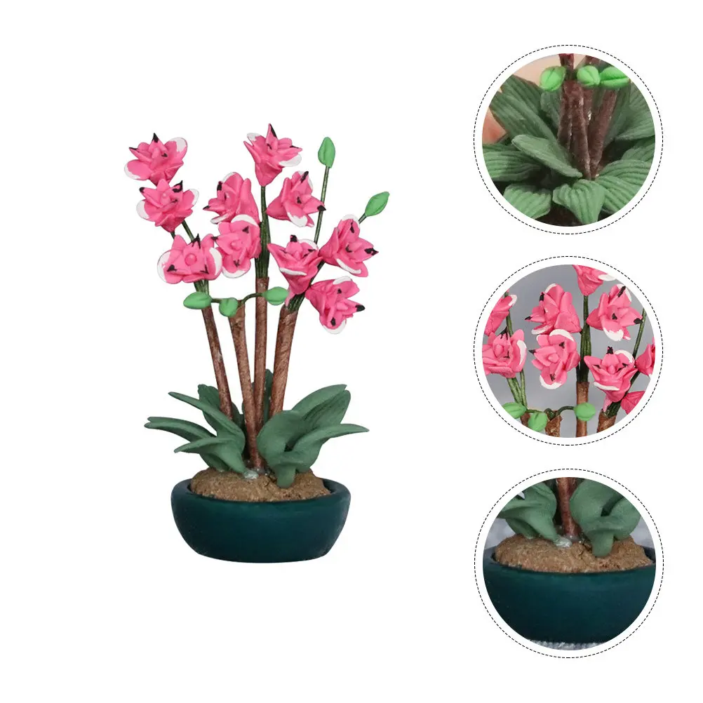 

1Pcs Miniature Resin Bonsai Plastic Simulation Pot Mini Fake Bonsai Mini Furniture Decoration Dollhouse Potted Plants Desktop