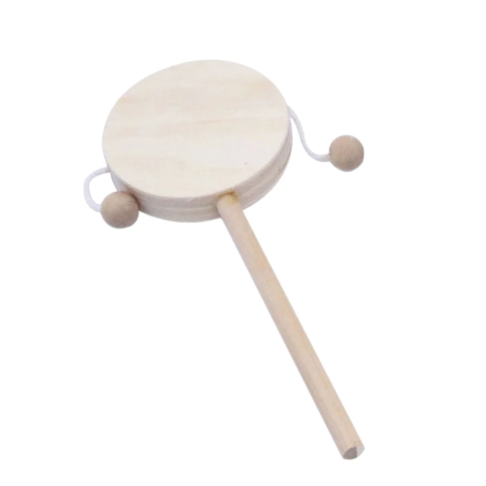 DIY Houtbewerking Ornament Chinese Drum Trommelvormige Houten Pellet Kid Muziek