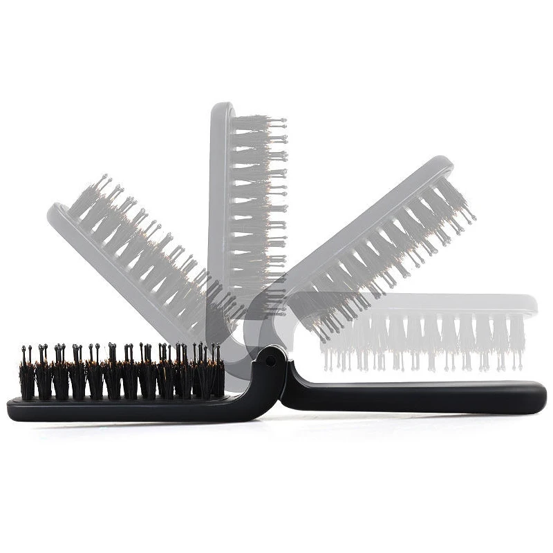 1PCS Soft Boar Bristle Beard Brush Hairdressing Hair Styling Comb For Beard Men's Shaving Brush Fold Beard And Mustache Brush