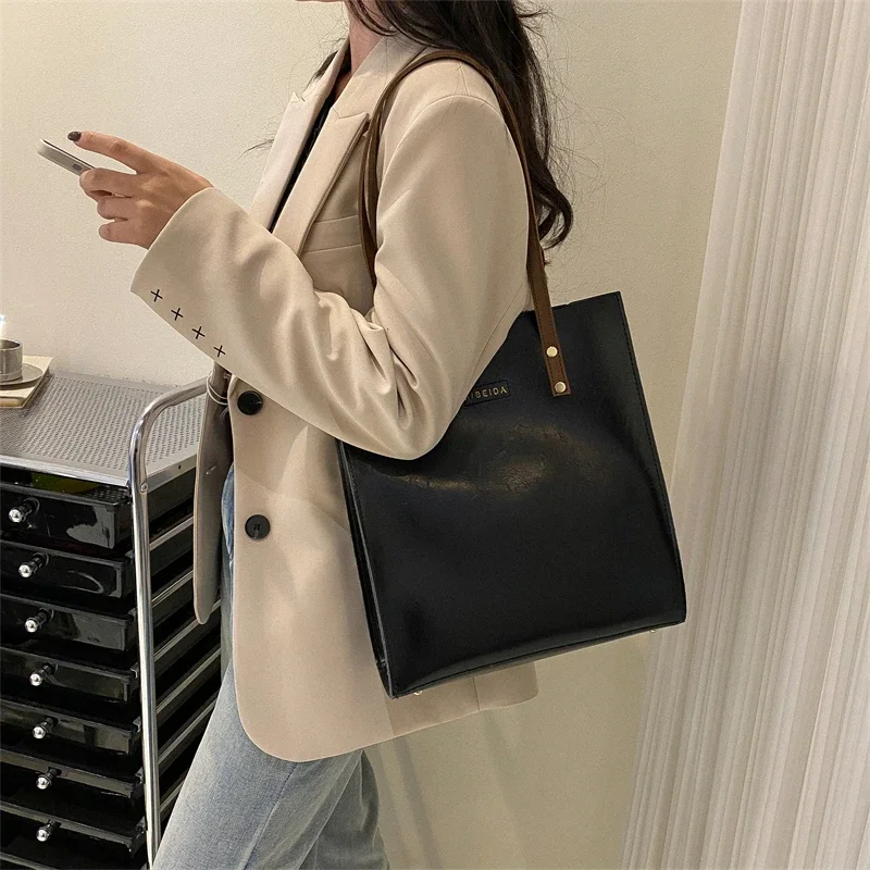 YOUDEYISI Quality Women Shoulder Bags New Trends Tote Bag Pure Color Soft PU Leather Large Capacity Shopper Totes Bolso Mujer