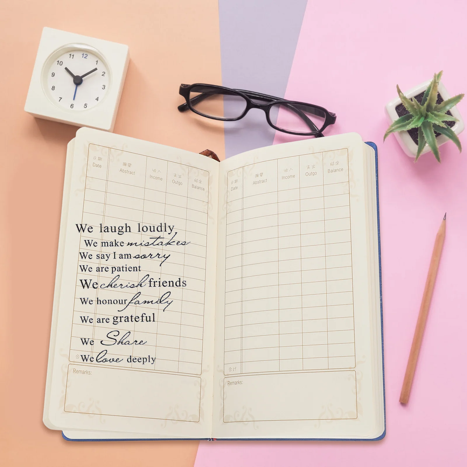 Budget Book Planner Lightweight Weekly Monthly Cash Organizer Notebook for Home Office Supply Money Management Tool