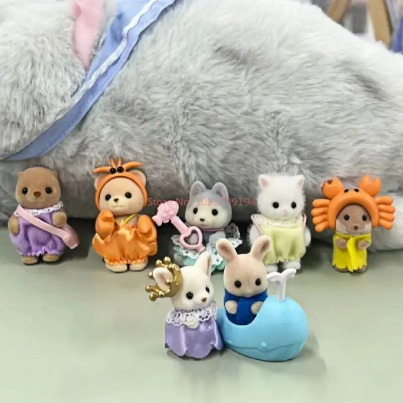 Sylvanian Families Forest Family Dollhouse Ocean Series Baby Sea Friends Club Blind Bag Turtle Pack Perzische kat massaal pop