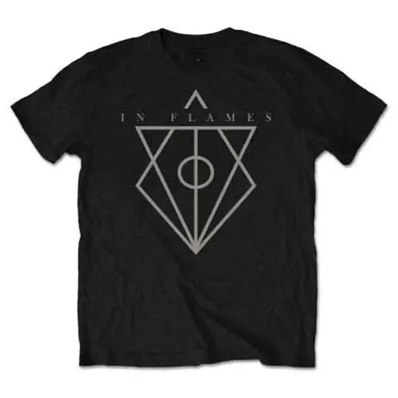 2026 in Flames Band's Swedish Metal Rock Printed T-shirt From An American_European Trendy Suitable for Both Men and Women