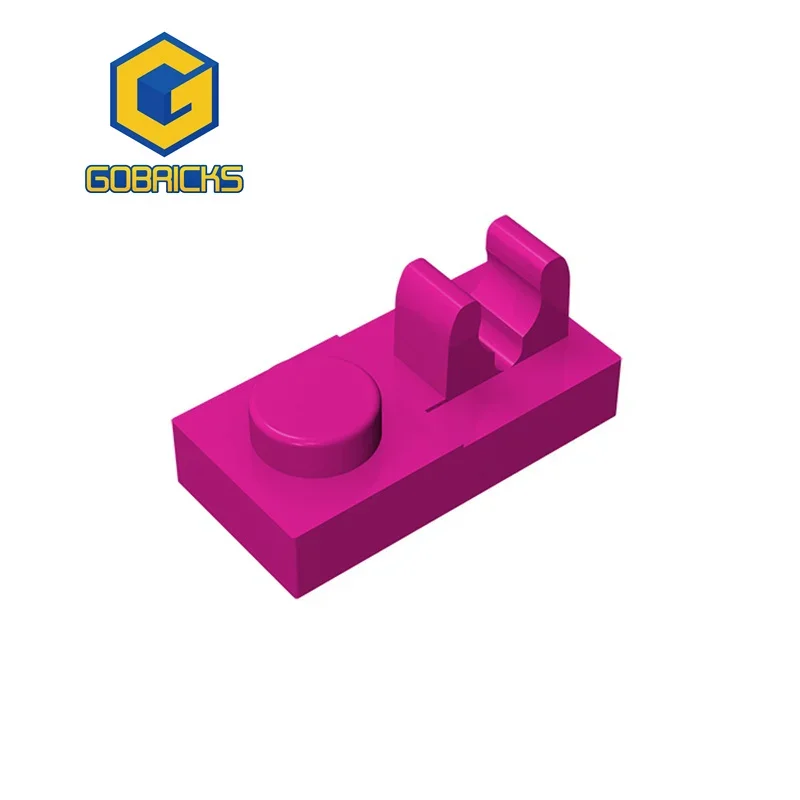 Gobricks 1 pz MOC Piastra Speciale 1x2 Top Clip Mattoni Compatibile Con 92280 Modello Building Blocks Parti Per Bambini FAI DA TE Assembla Giocattoli