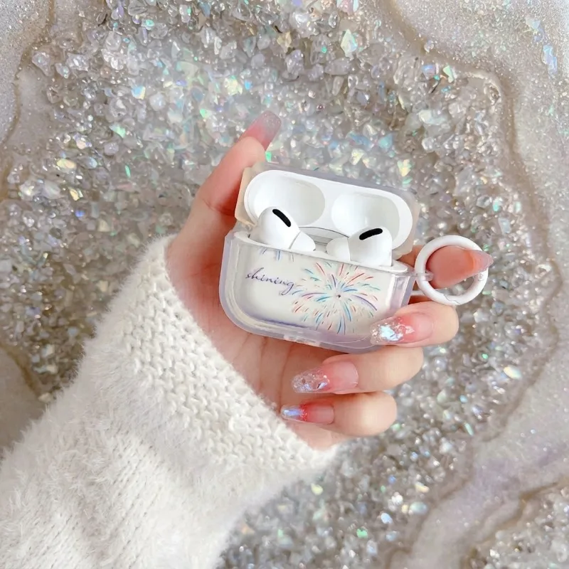 Double sided flower sticker decorative sticker combined with anti loss ring suitable for headphone protective case shell