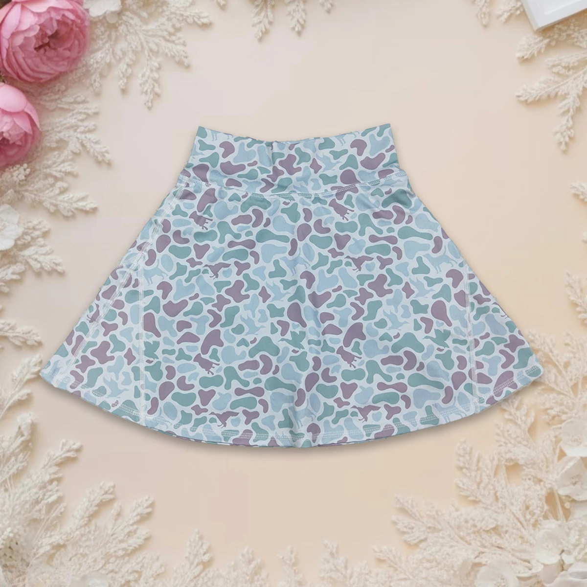 

Adult Women Western Green Camo Yoga Skorts Mini Skirts Summer Dress Clothes Fashion Comfortable Ladies Clothing Casual Wear