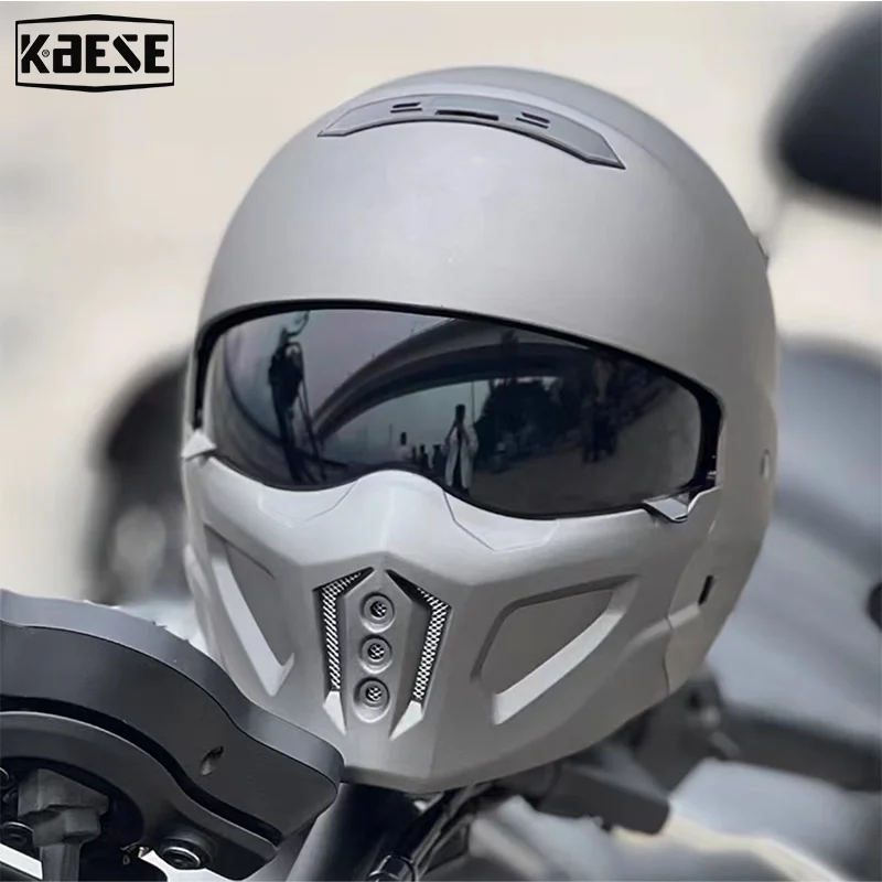 

Vintage Scorpion Helmet Detachable Multi-purpose Combination Motorcycle Locomotive Personality Capacete De Moto Masculino