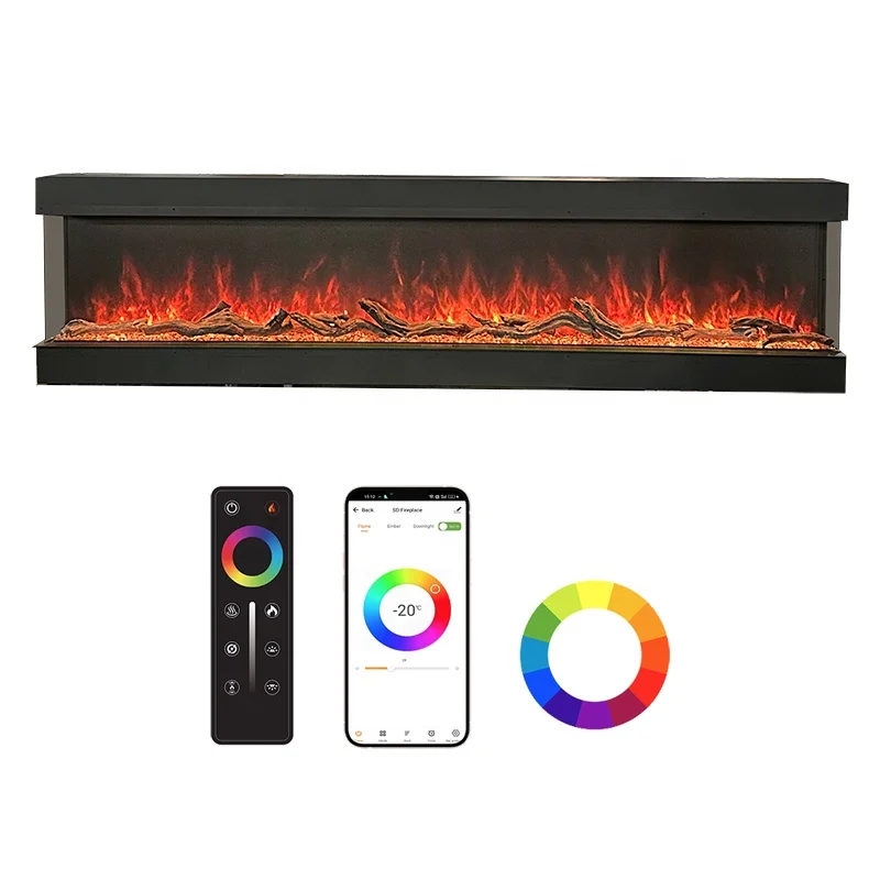 Luxury Large Modern Electric Fireplace Heater Modern Electric Fireplace Decorative Indoor 44 56 68 80 96 INCH