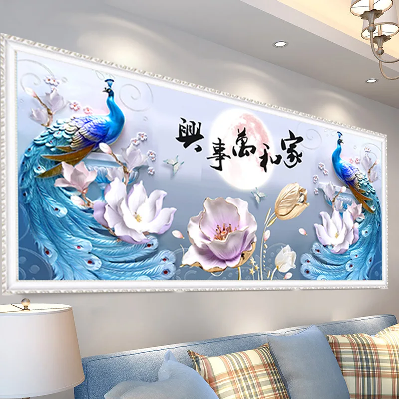 

DIY Special Shaped Diamond Painting Full Diamond Embroidery,Moon Peacocks,5D,Cross Stitch,Diamond Mosaic,Decoration Home