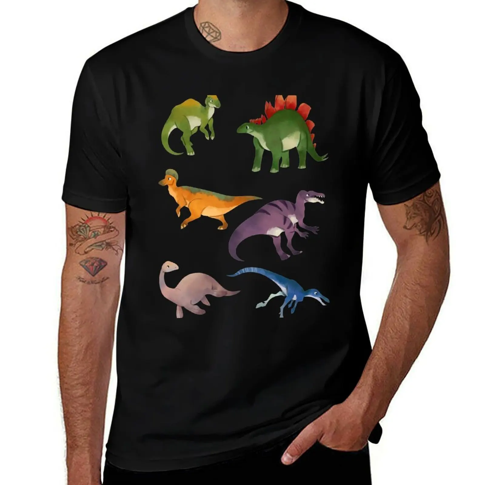 Dinosaurs T-Shirt Breathable Mesh Panel T-Shirt