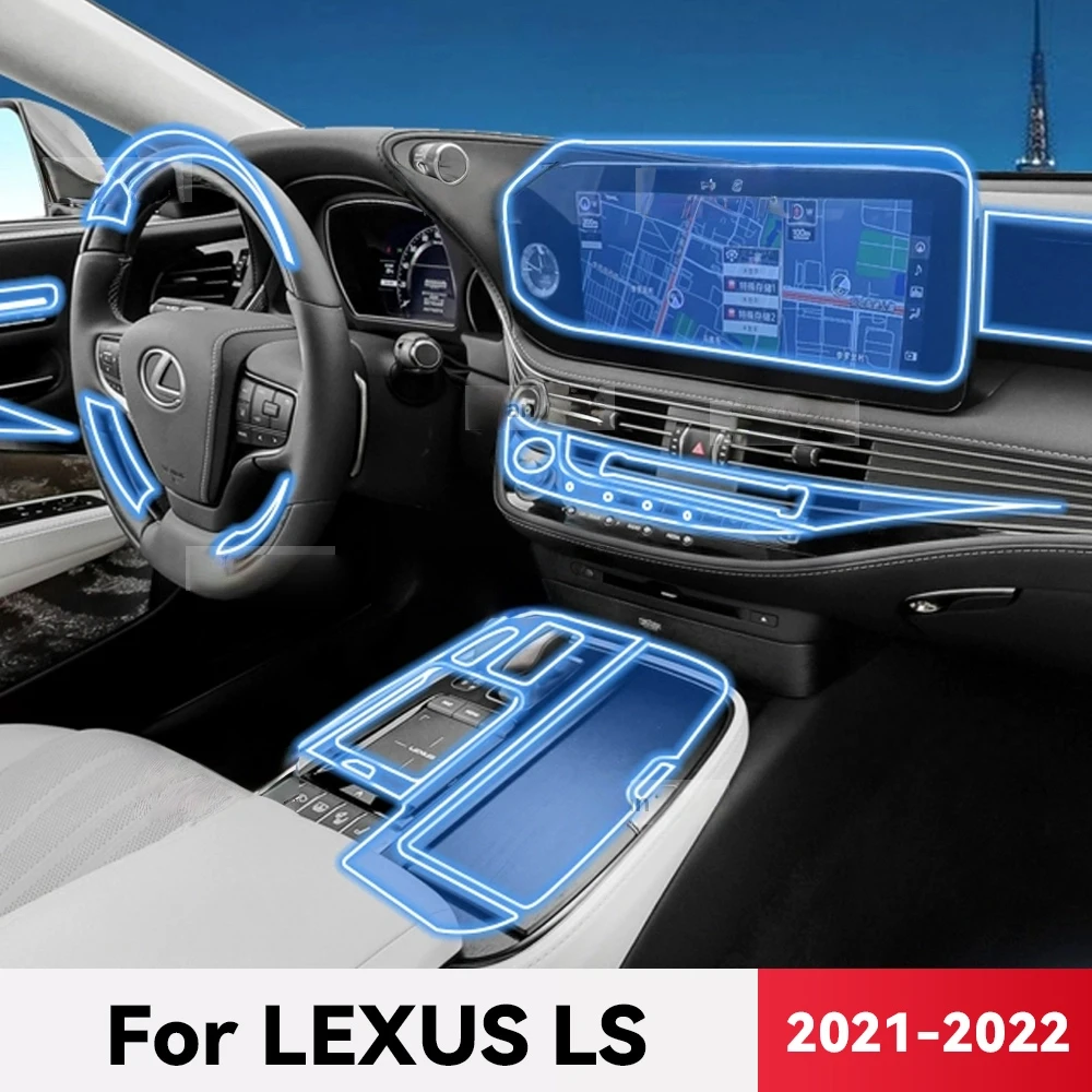 

Transparent TPU For LEXUS LS 2021 2022 Car Center Console Media Dashboard Navigation Anti-scratch Protector Interior Film