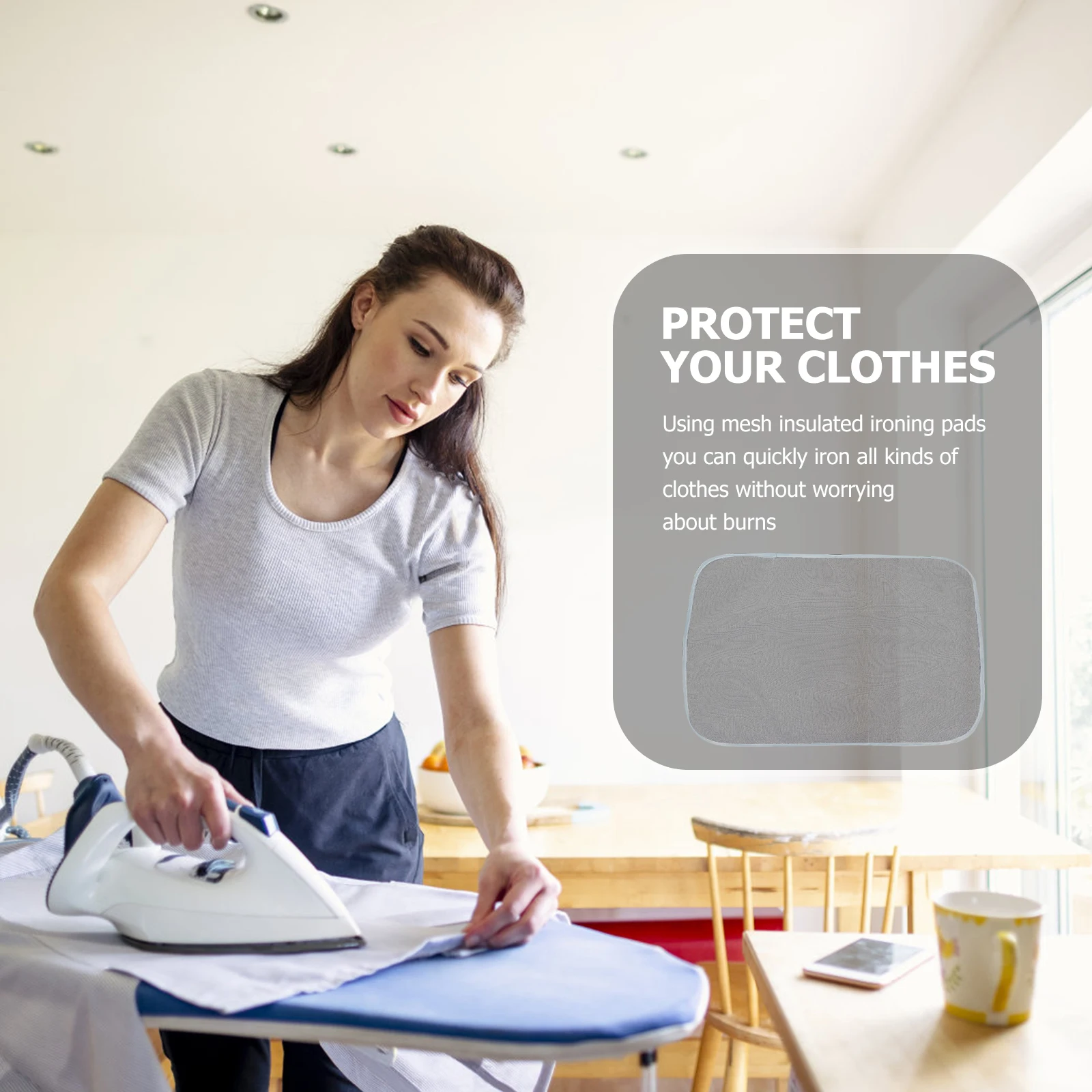 

10Pcs Heat Resistant Ironing Cloth Protective Pads Multi Use Mesh Design Ironing Pad for Table Heat Resistant Mesh