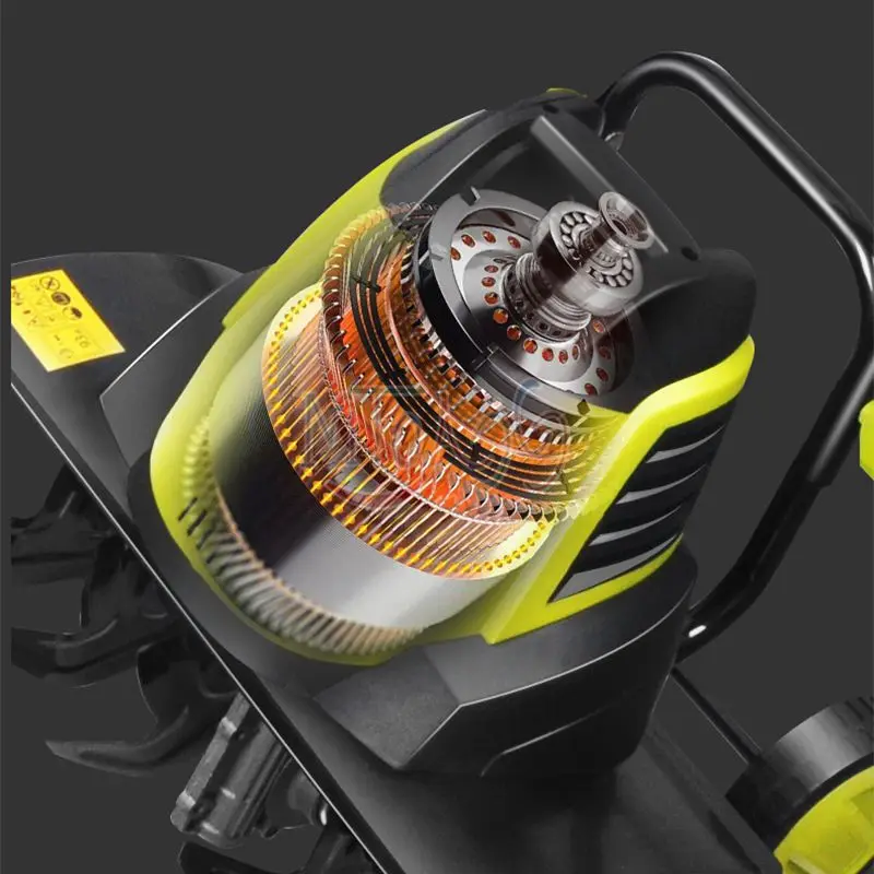 Imagem -02 - Elétrica de Pequena Escala Escarificador Arado Multifuncional Jardim Giratório Cultivador Cultivador Bulldozer 1500w2400w Escarificador