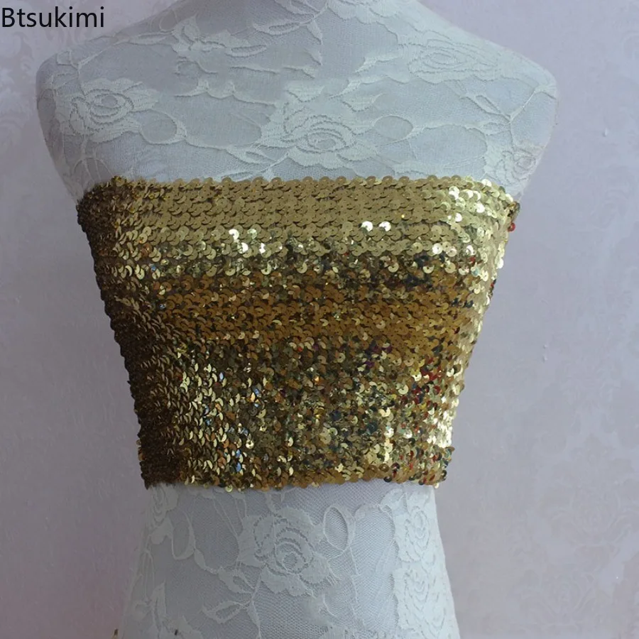 

New Women's Belly Dance Costume Sequin Sparkle Crop Tops Ethnic Style Thai Traditional Clothing Ladies Photograph Stage Dress Up