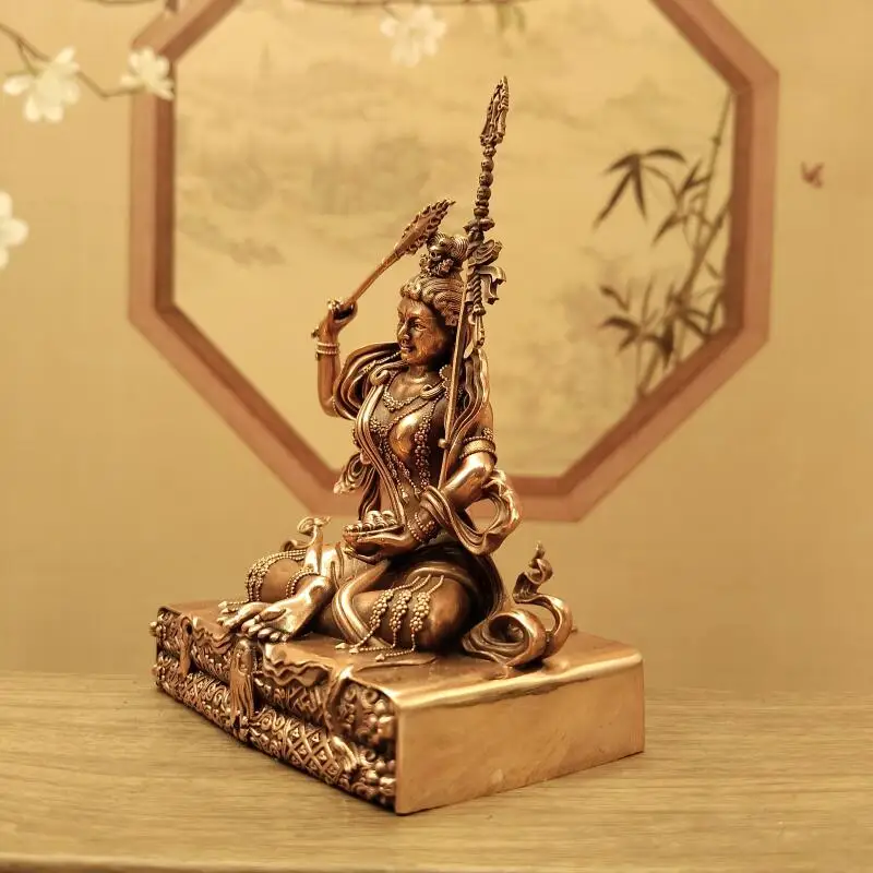 Nepalese Craftsmanship Copper Carving Buddha Statues Home Buddha Halls Temples offering Tabletop Ornaments