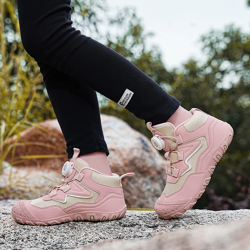 Children Hiking Shoes High Girls Fall Winter Sports Shoes Children's Shoes Boy Outdoor Waterproof Non-slip Students Sneakers image 5